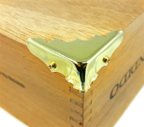 wooden box metal trim|8pcs. Decorative Brass.